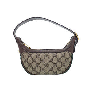 Gucci Ophidia Shoulder Bag beige ebony GG Supreme canvas brown